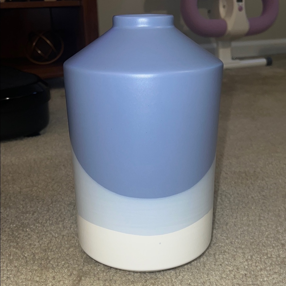 Anthropologie Sky Blue and White Vase